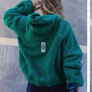 Free people free flow fleece green glow